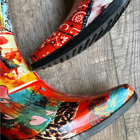 BOPS by Beehive CowGirl Up Western Heeled Rain Boots Women’s Size 7 - Picture 3 of 13